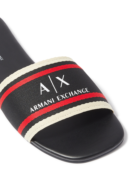 AX Logo Flat Sandals
